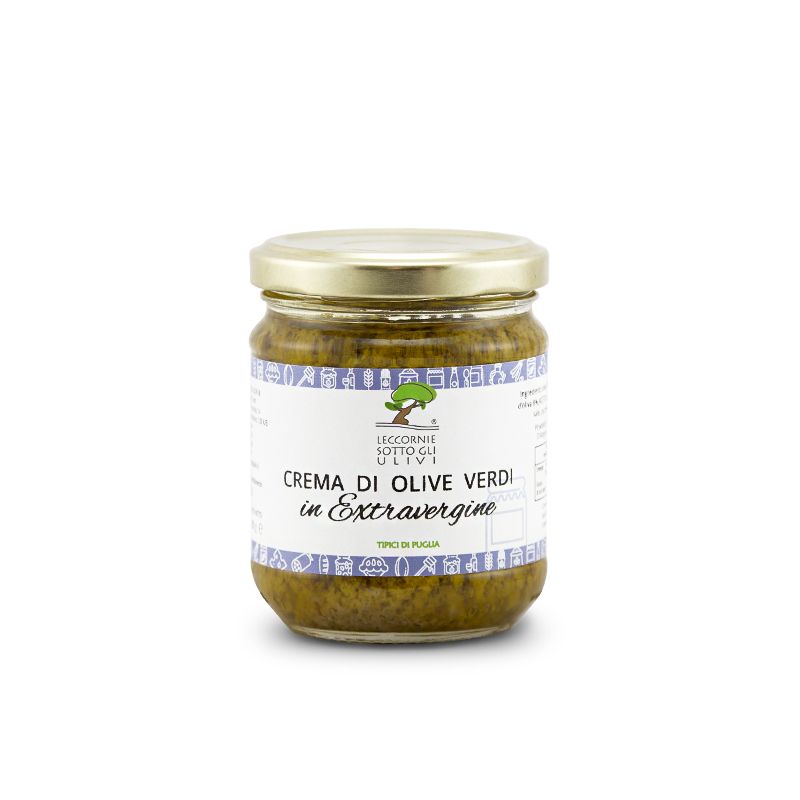 Crema di olive verdi in extravergine
